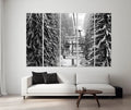 Ski Lift canvas print Snow Covered Spruce Trees Fotest Winter wall art Ski decor Skier Gifts Winter landscape