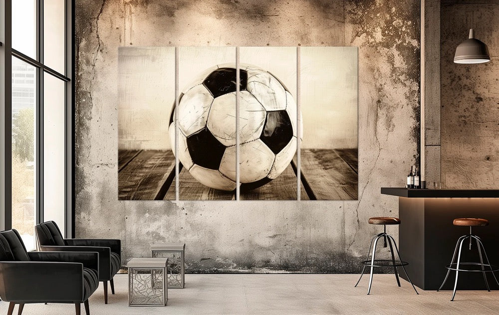 Soccer Ball canvas wall art Football print Kids Boys room decor Large Sports print Soccer gifts Football