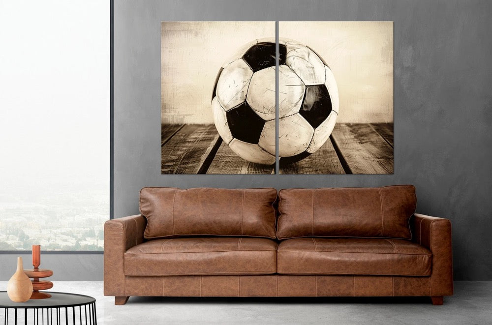 Soccer Ball canvas wall art Football print Kids Boys room decor Large Sports print Soccer gifts Football