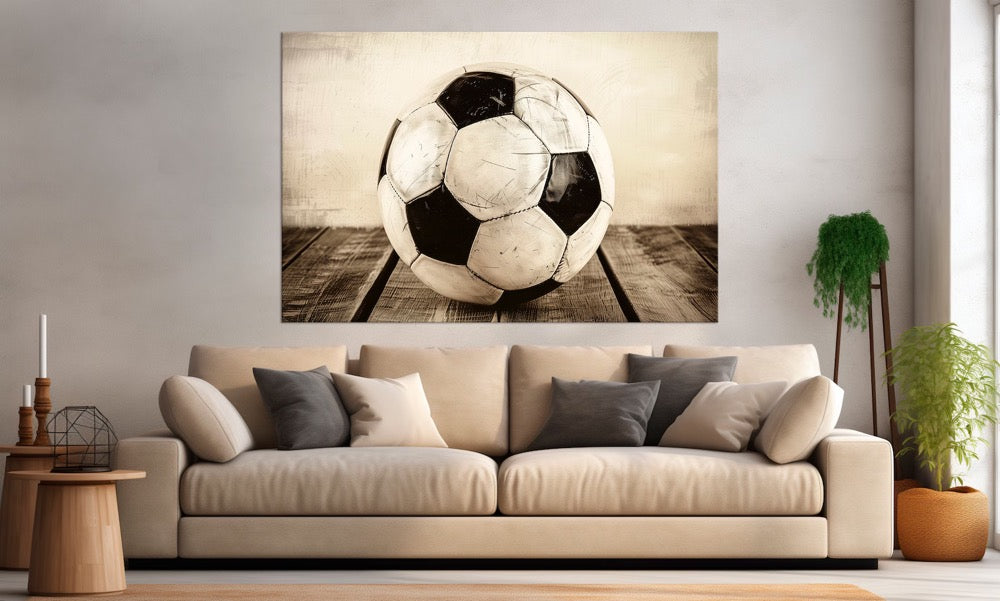 Soccer Ball canvas wall art Football print Kids Boys room decor Large Sports print Soccer gifts Football